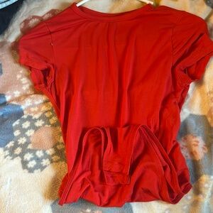 Basic red bodysuit